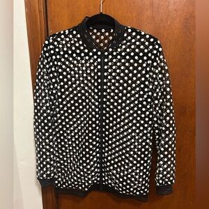 Elie Tahari "Gilana" jacket in geometric mesh